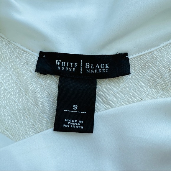 WHBM halter White Sequin Top with satin bow - Picture 5 of 8